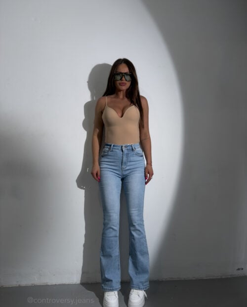 NIEBIESKIE SKINNY FLARE 70