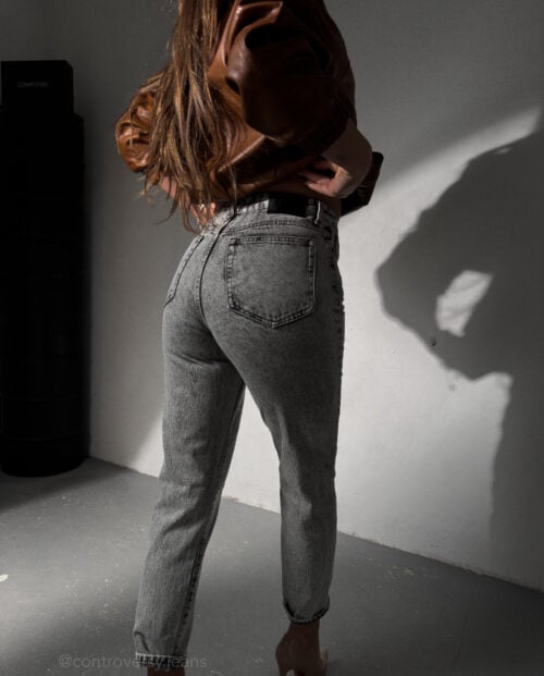 COMPLETED CLASSY MOM JEANS GRAY