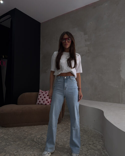 NIEBIESKIE JEANSY FLARE 153