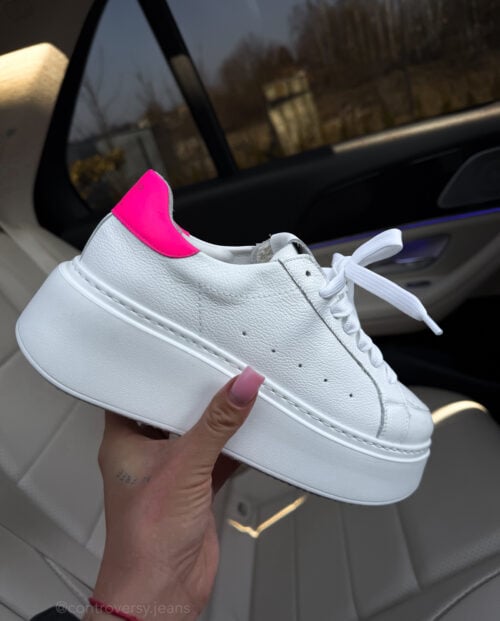 WYSYŁKA 21.04 NEON PINK BACK SNEAKERS 01