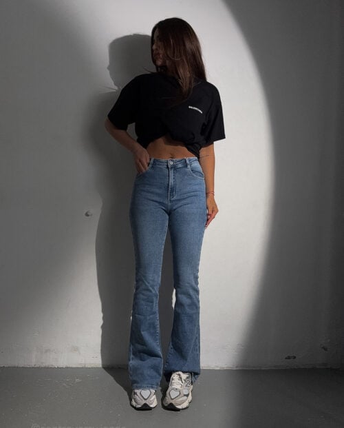 NIEBIESKIE SKINNY FLARE 73