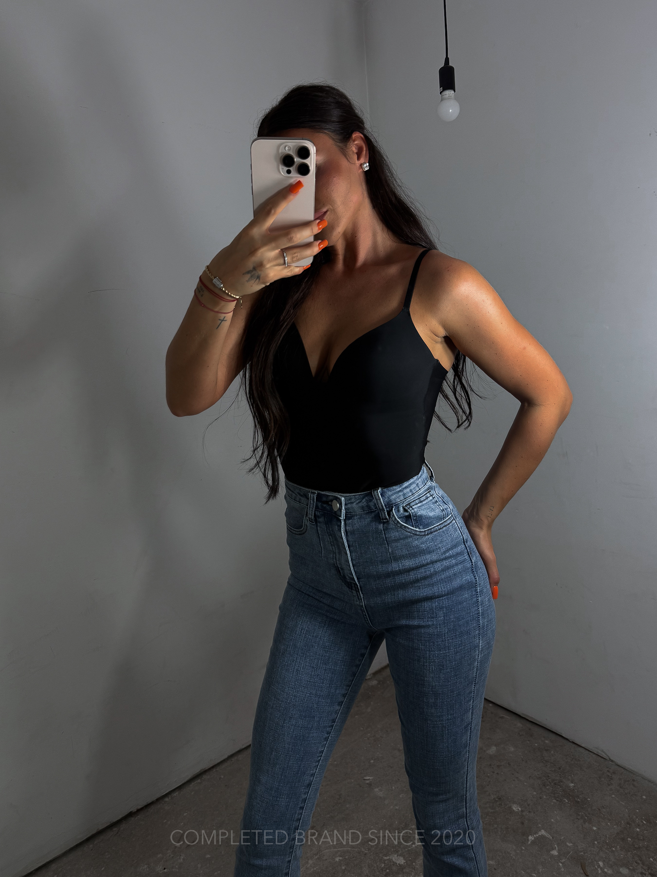 MID BLUE SCULPT FIT FLARE JEANS